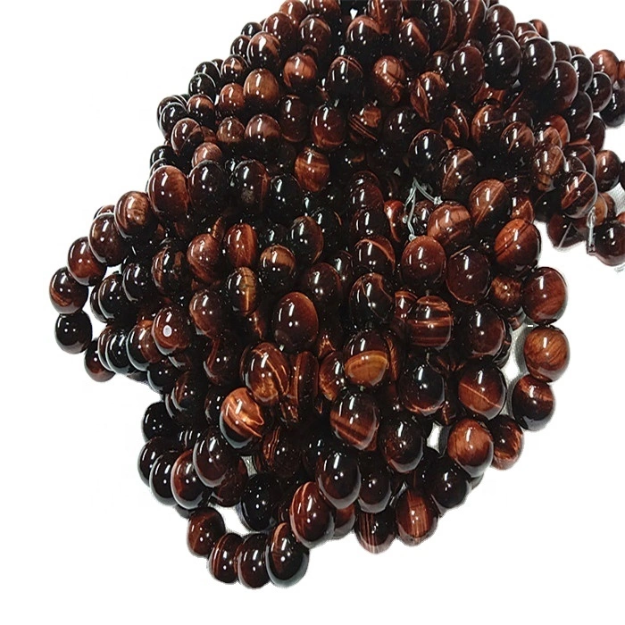 Natural Red Tiger Eyes Stones Round Shape Perlur Gemstone Strings 1