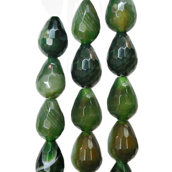 Náttúruleg grænmeti faceted perlur laus gemstone agate 14