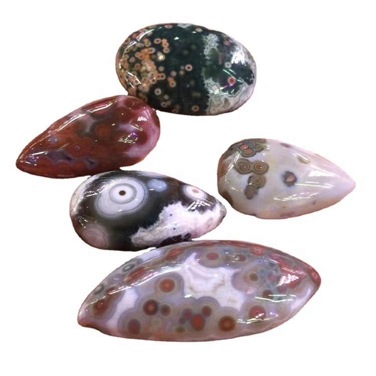 Natural Pear shape Ocean jasper cabochon gemstone free form loose gemstone1 1