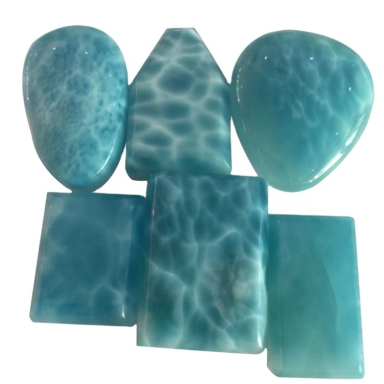NATURAL DOMINICAN REPUBLIC LARIMAR GEMSTONE CABOCHONS MAKE WHOLSALE1 1