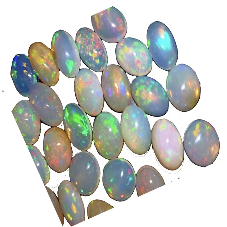 oval shape white Opal cabochons stone wholesale 1