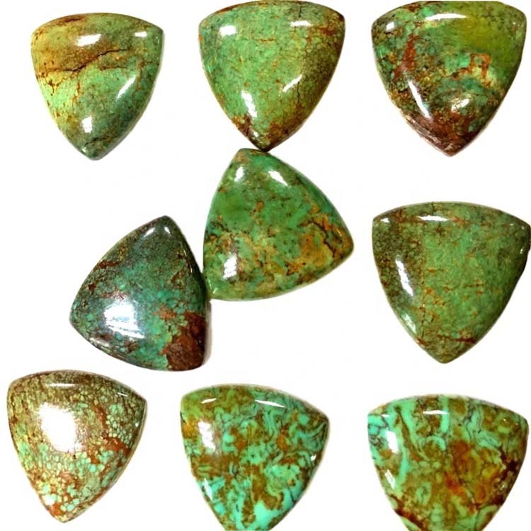 Arizona Turkis Triangle Shape Cabochon Natural Arizona Turkis Triangle Cabochon Loose Gemstone Engros 15