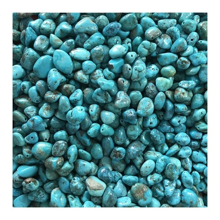 Zərgərlik etmək üçün təbii sıxılmış firuzəyi nugget muncuqları 1
