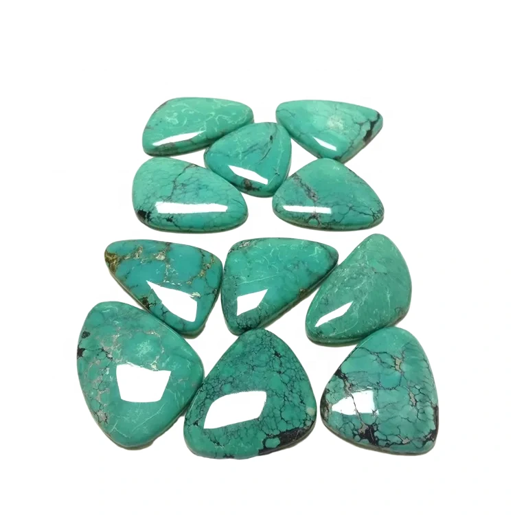 Tibetan style  spider-web turquoise cabochon 1
