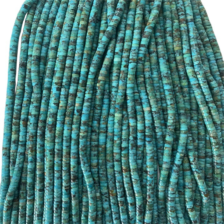 3mm 4mm 5mm 6mm 100% natural Stock Turquoise Heishi beads 18