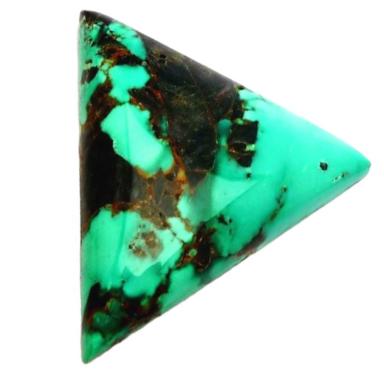 AAA Arizona Turquoise Triangle shape cabochon Natural Arizona Turquoise Triangle cabochon vatosoa malalaka 15