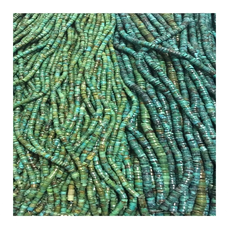 Natural Turquoise Heishi Gemstone beads make wholesale 1