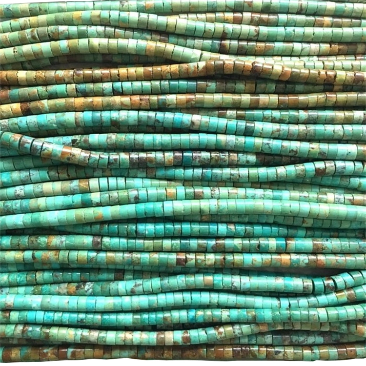 Təbii firuzəyi Heishi muncuqları Strands firuzəyi Heaşhi forma muncuqları Gemstone Boş muncuqları 1