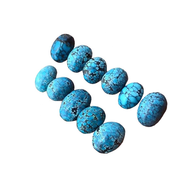 Jewelry Real Turquoise Cabochon Hubei Spiderweb MulticoLored Cabochon Turquoise Barr Gorm Barr 15