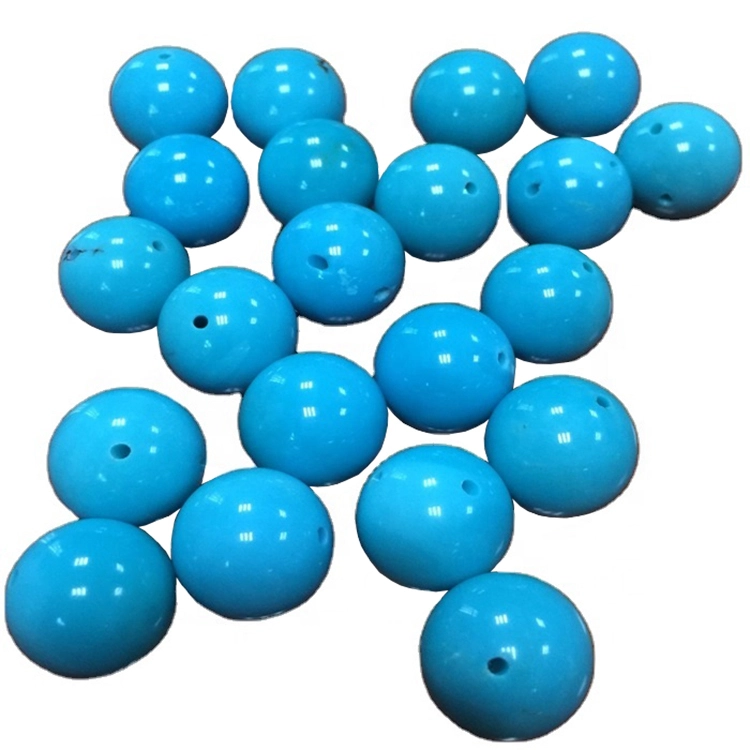 Highest quality natural sleeping beauty turquoise Round Beads 1