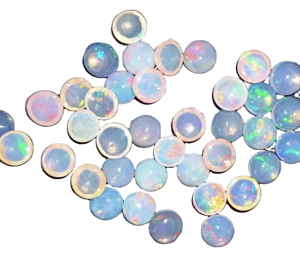 6mm Naturalis Aethiopian opal ovalis faceted solvere lapis naturalis Aethiopian opal ovalis faceted solvere lapis 1