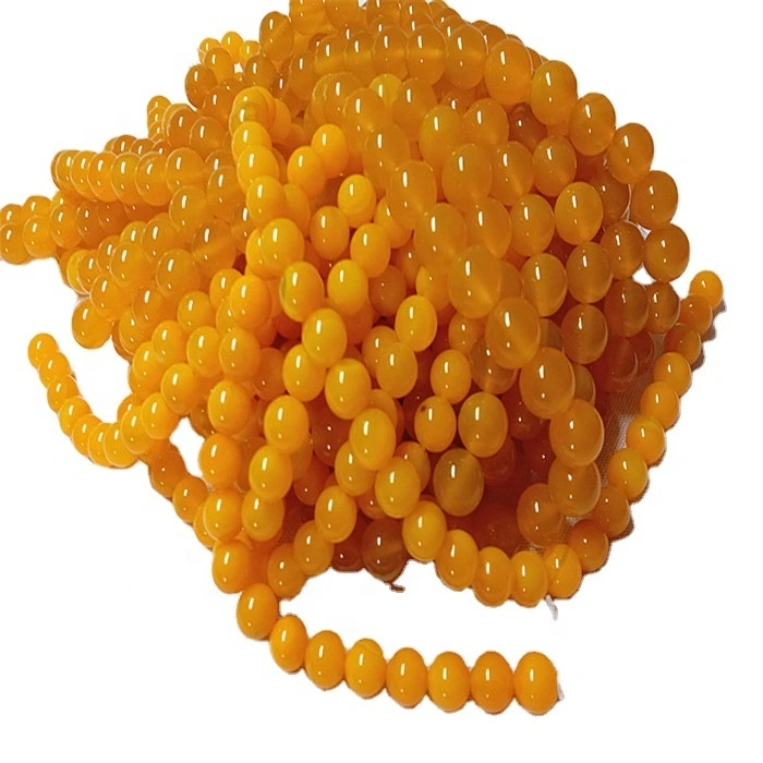 Yellow Agate Round Beads Genuine Natural Gemstone Loose Beads 4MM 6MM 8MM 10MM Bulk Lot Options1 1