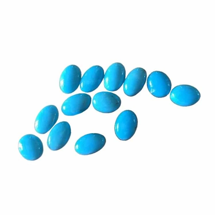 Tibet turquoise cabochon jewellery Natural Sleeping Beauty Turquoise cabochon oval shape sizes 5x3 to 10x8mm 1
