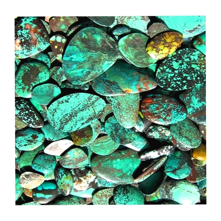 Hubei Spider Web Web turquoise gemstone dree cabochons 15