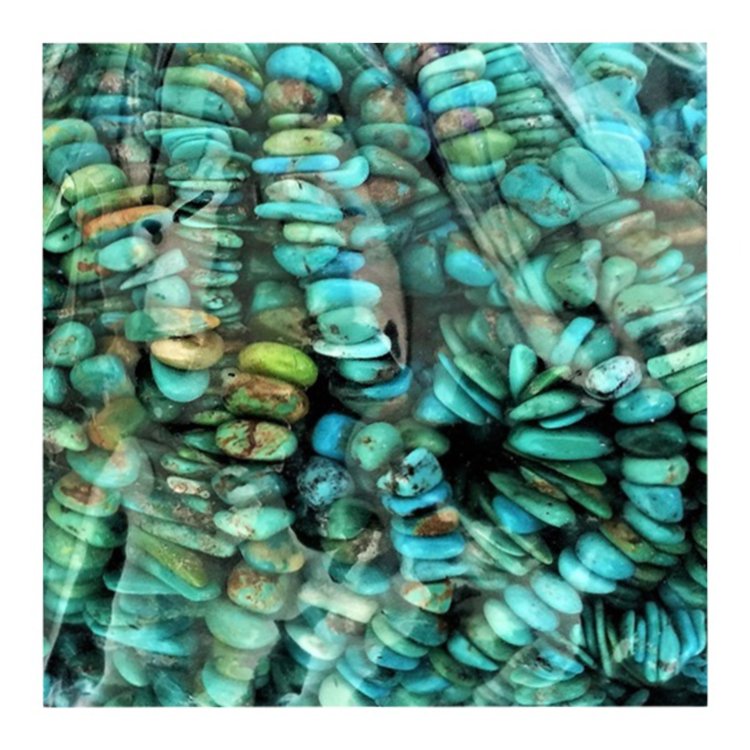 የቱርኩስ ቀለም ቀለማቅ ቀለም ያላቸው 100% ተፈጥሯዊ ሰማያዊ ቱርሻል gegetton nuget togetns 18