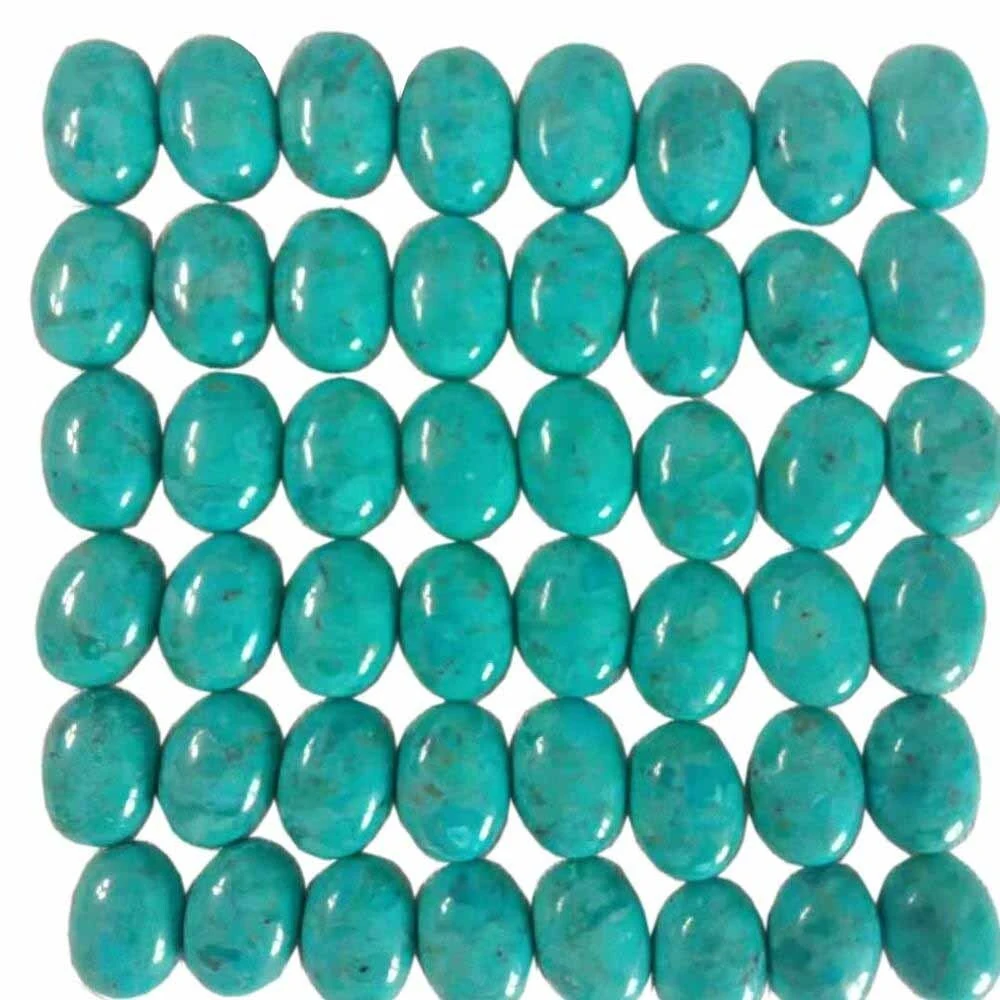 Attractive Top Grade Quality 100% Natural Tibetan Turquoise Oval Shape Cabochon Loose Gemstone For Making Jewelry 1