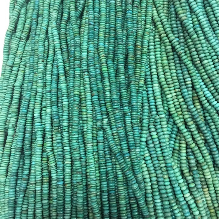 Turquoise Beads Jestely Atoa Faʻapaofia Faʻafuaseʻi Stand o Gemtose Gemstean Rondeelle Abacus 1