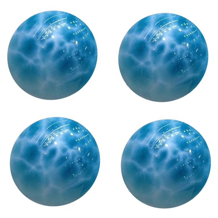 Genuinas Larimar redonda piedras preciosas sueltas 37