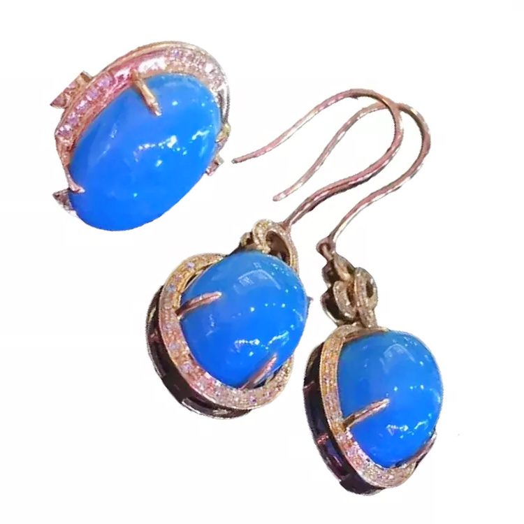 पिरोजा झुम्का बोहो रत्नको झुम्का ९२५ स्टर्लिंग चाँदीको झुम्का 15