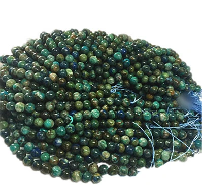 Chrysocolla natural Cuentas de forma redonda de gemstone verde 1