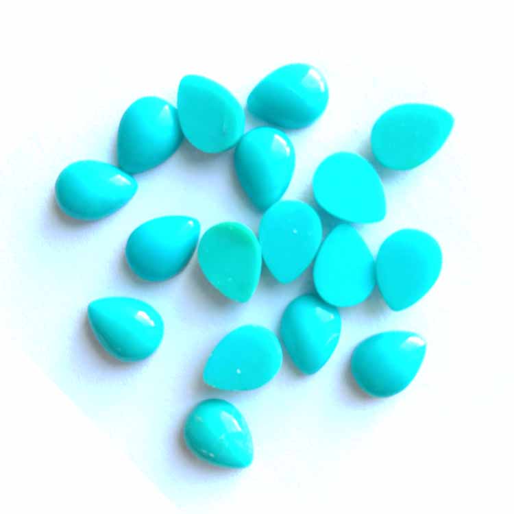 Природна боја Висококвалитетна тиркизна природна спаваћа лепота тиркизни кабохонски крушки облици 4 мм 6 мм 8 мм 10 мм 12 мм 15