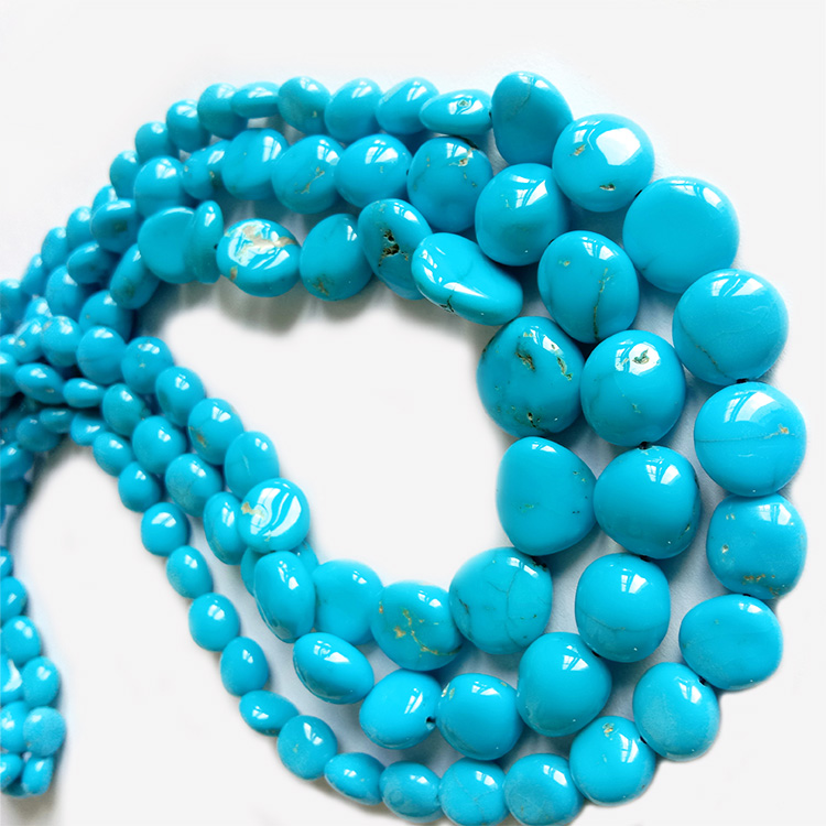 Natūralus turkis Nugget karoliukai papuošalų gamybai 18