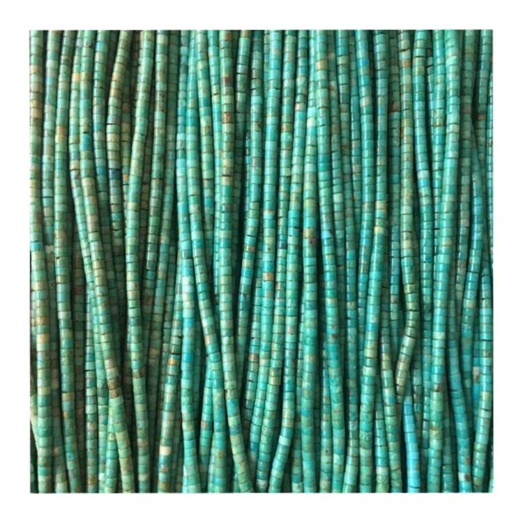 Topdan Kingman Təbii firuzəyi Heishi muncuqları 18