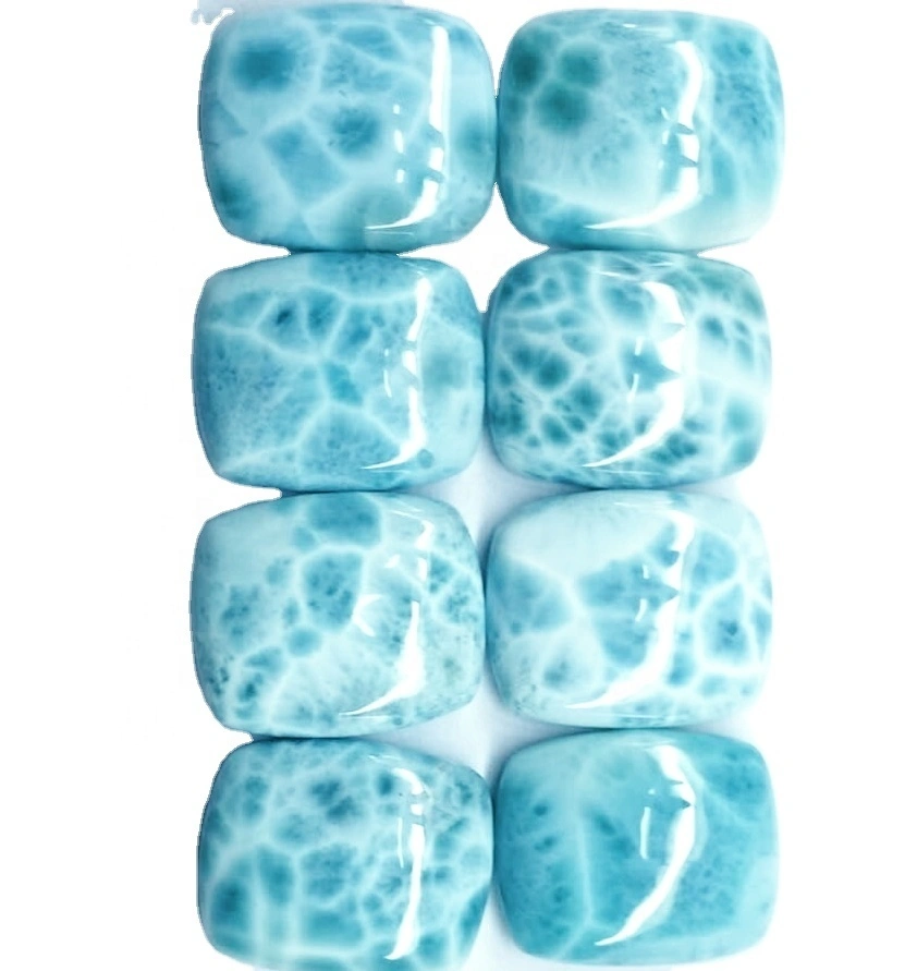 Natural Larimar Cabochon Blue Larimar Gemstone Top Quality Larimar Los Lose Stone Hand Poalske sieraden 1