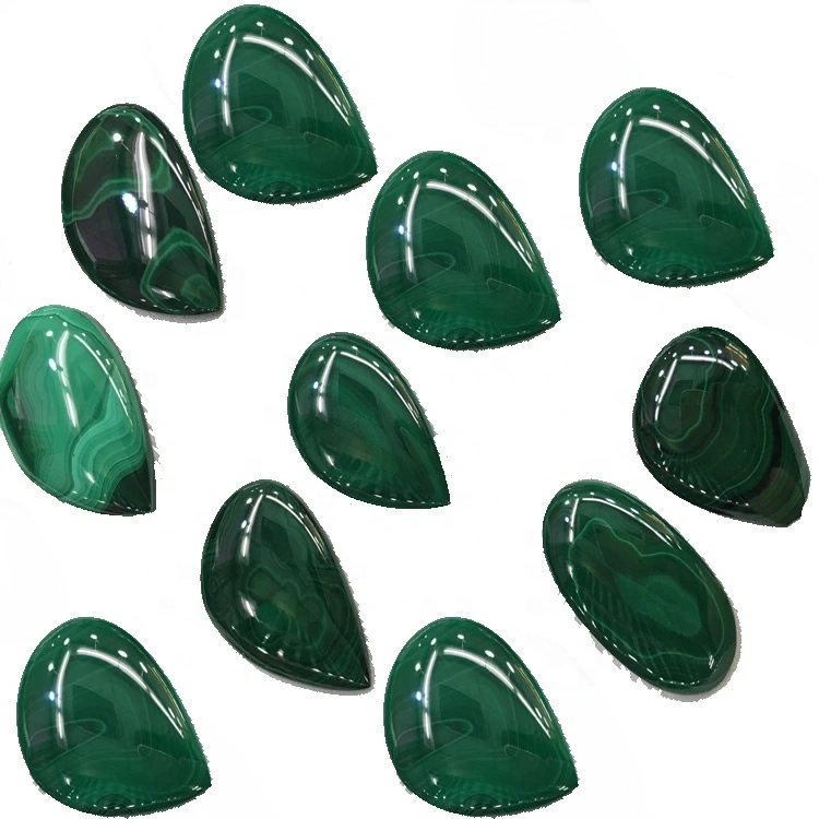 AAA quality Top quality malachite Natural Pear malachite Cabochon1 1