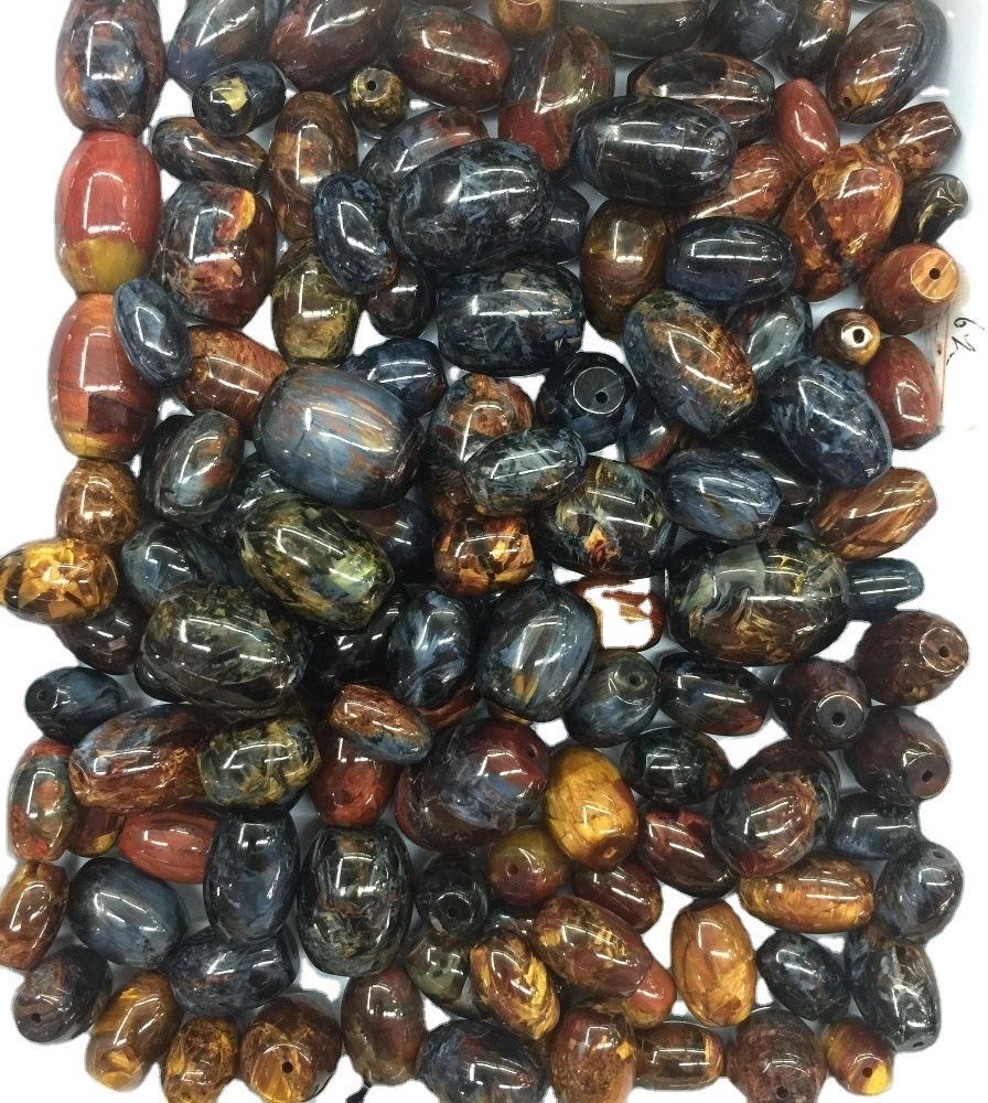 Natural Blue Pietersite barrel Beads from Namibia South African Pietersite Barrel Beads Pietersite loose gemstone1 1