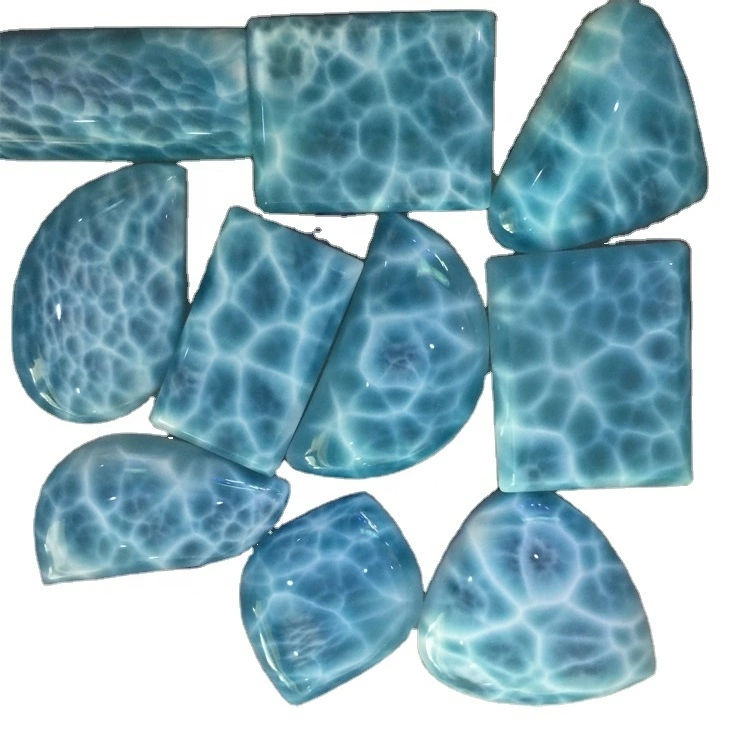 New Arrival natural larimar loose gemstone larimar cut loose cabochon 1