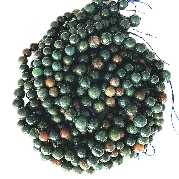 Genuine Natural Blood Stone Loose Beads Round Shape 6mm 8mm 10mm1 1