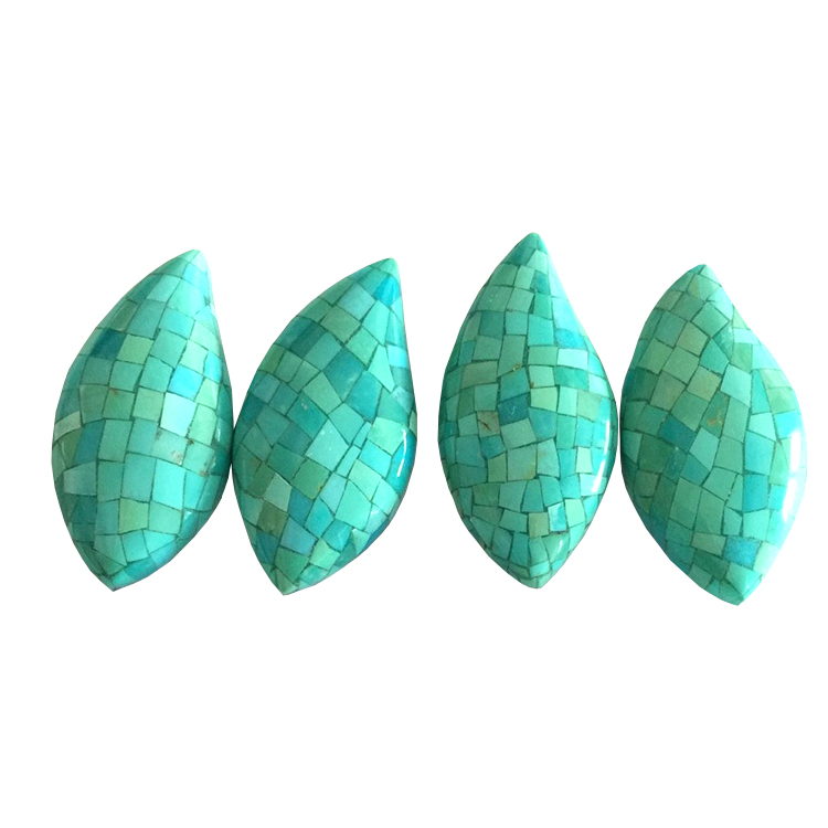 Perhiasan piremaik pirsepon mosaic Cabochon 15