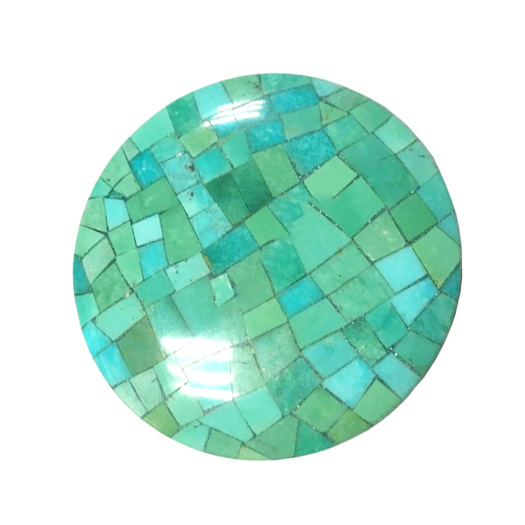 Naturalment Gemstone Turquoise agate mużajk cabochons ġojjelli 15
