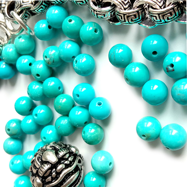 Бірюзовий круглий бісер для первинного виготовлення намисто 18