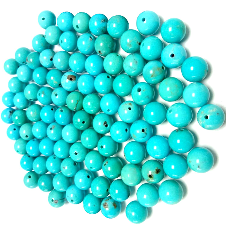 Тиркизни округли перли Кингман за прављење накита 18