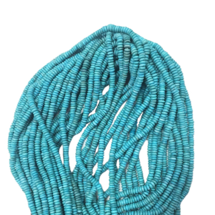 Firuzəyi Rondel& Zərgərlik üçün abakus muncuqları 18