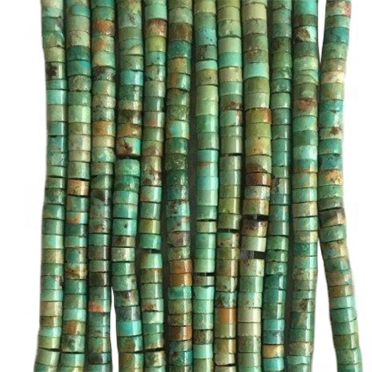 Təbii Chunky Turquoise Heishi muncuqları 18