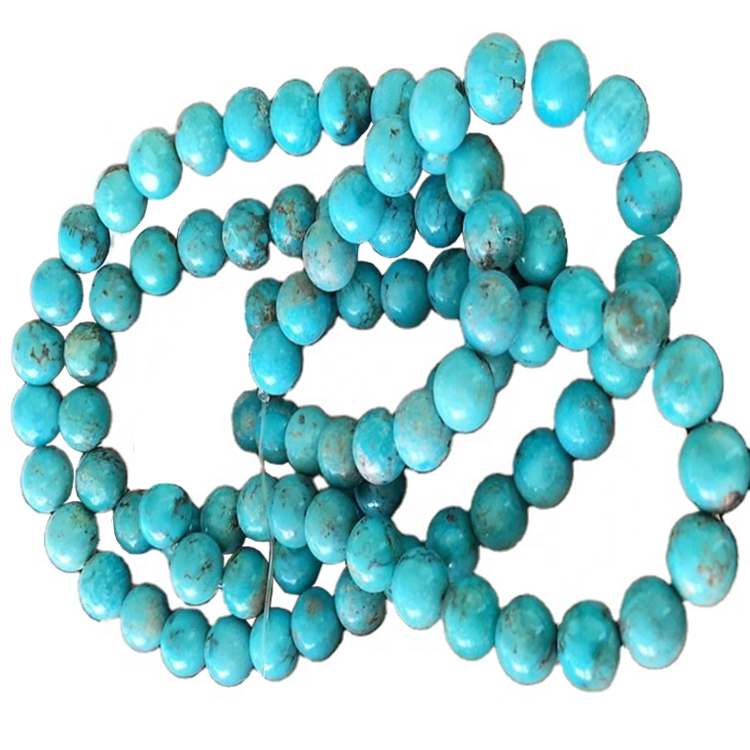 Turquoise zagaye beads gaske charment lacticolor turquoise sako-sako da beads zagaye 18