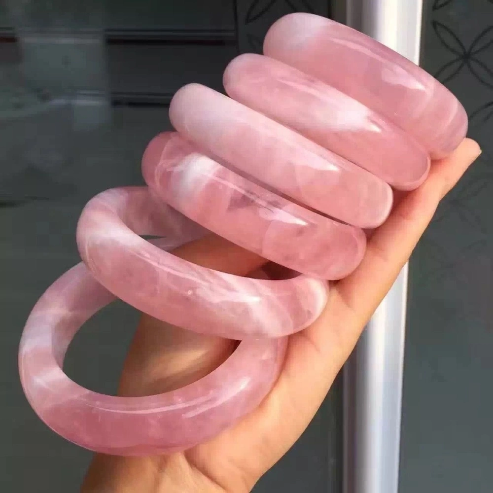 Rosa Rose Brazaletes de cuarzo Joyería de moda Mujeres Brazaletes 1