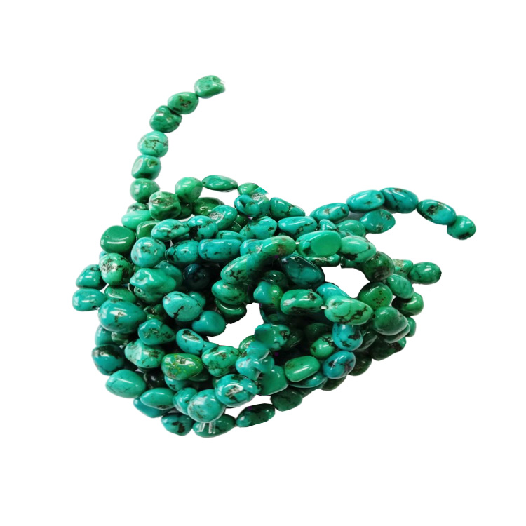 Təbii firuzəyi Barok muncuqları Gemstone Topdan Strings 18