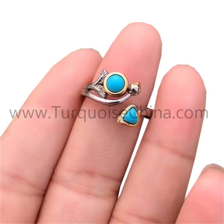 Custom Real Tirkizna prstenovi Opskrba proizvođača | Zh dragulji 6