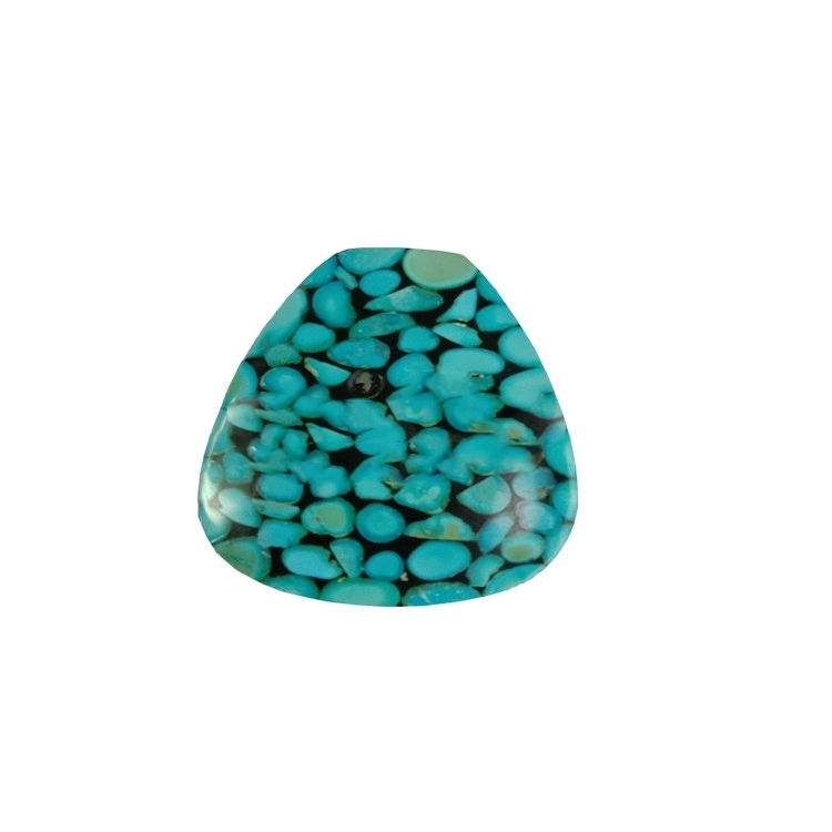 Pirquoise Bentuk Pirquoise Biru dan Hitam Cabochon Untuk Membuat Liontin 1