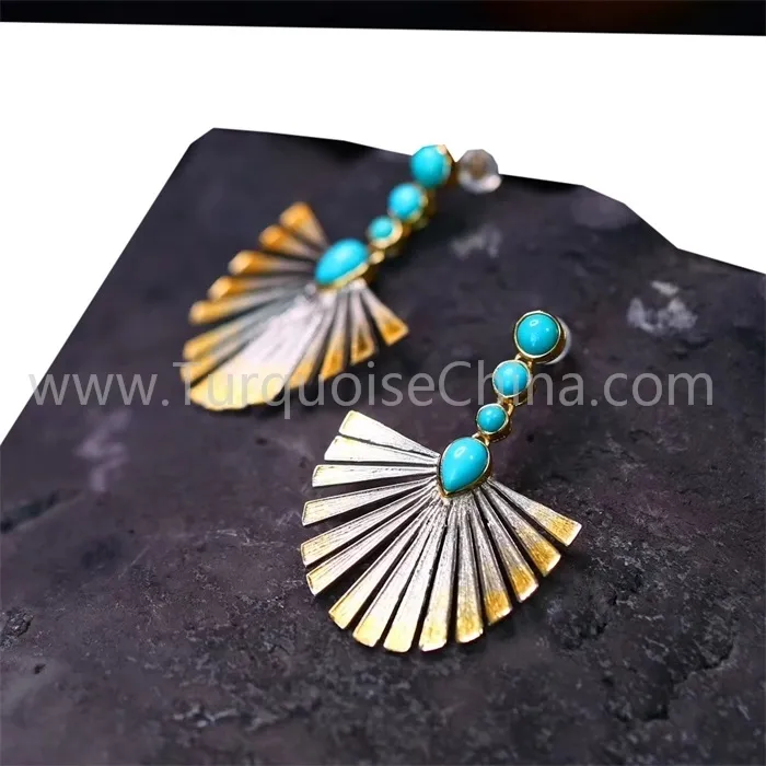 ຕຸ້ມຫູສີຟ້າ turquoise ທີ່ດີທີ່ສຸດຜູ້ສະຫນອງມືອາຊີບ | ZH Gems 5