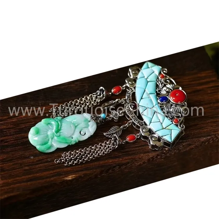 ក្រុមហ៊ុនផលិត ផ្គត់ផ្គង់ pendant turquoise ពិតប្រាកដផ្ទាល់ខ្លួន | ត្បូង ZH 3
