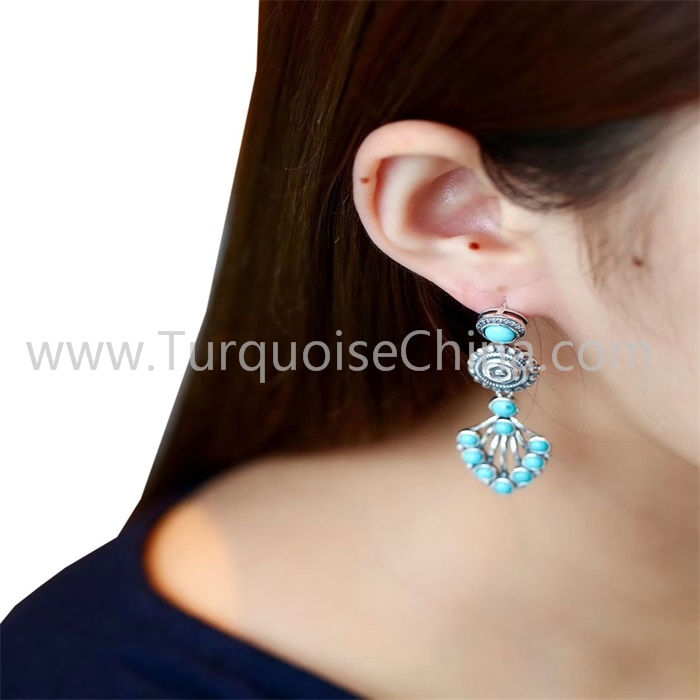 ZH Gems | τέλειος αξιόπιστος προμηθευτής γνήσιων σκουλαρίκια τιρκουάζ 6