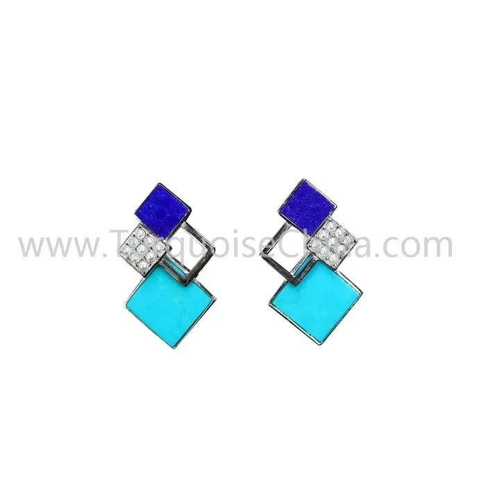 ZH Gems | beautiful turquoise blue earrings supplier 5