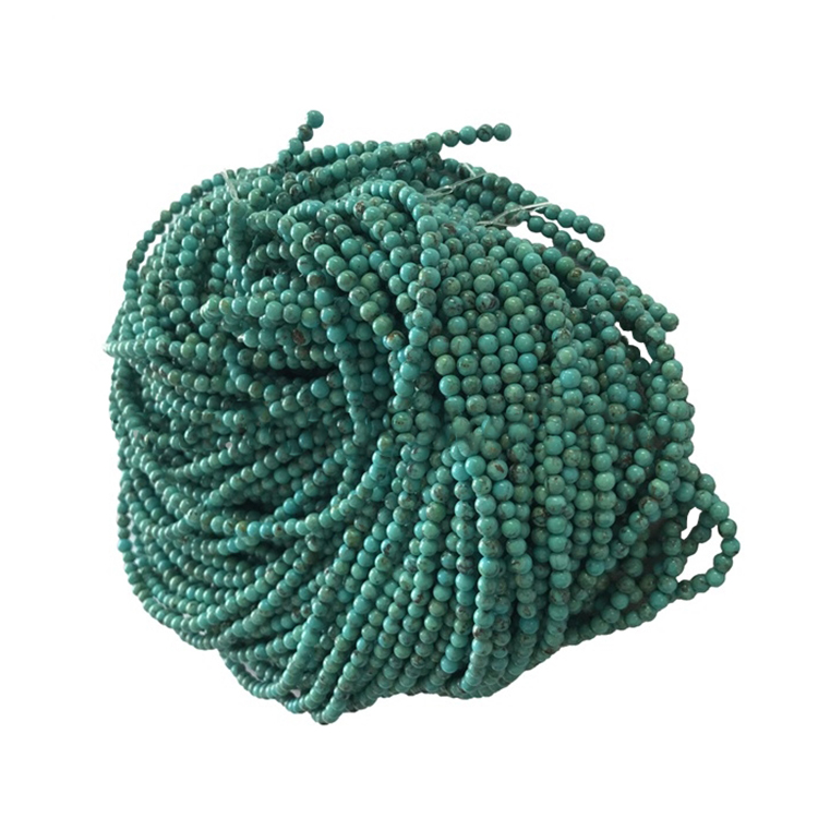 4.5-5.0mm İsti Satış Sıxılmış Türəkəyi dəyirmi muncuq Gemstone 18