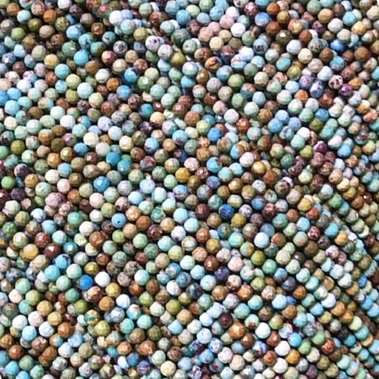 Naturliga Chrysocolla Pärlor Facetted Cut Gemstone Pärlor 14