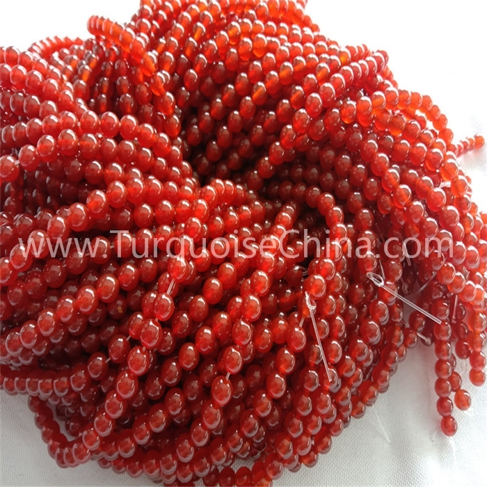Natural Red Carnelian round shape beads gemstone strings 1